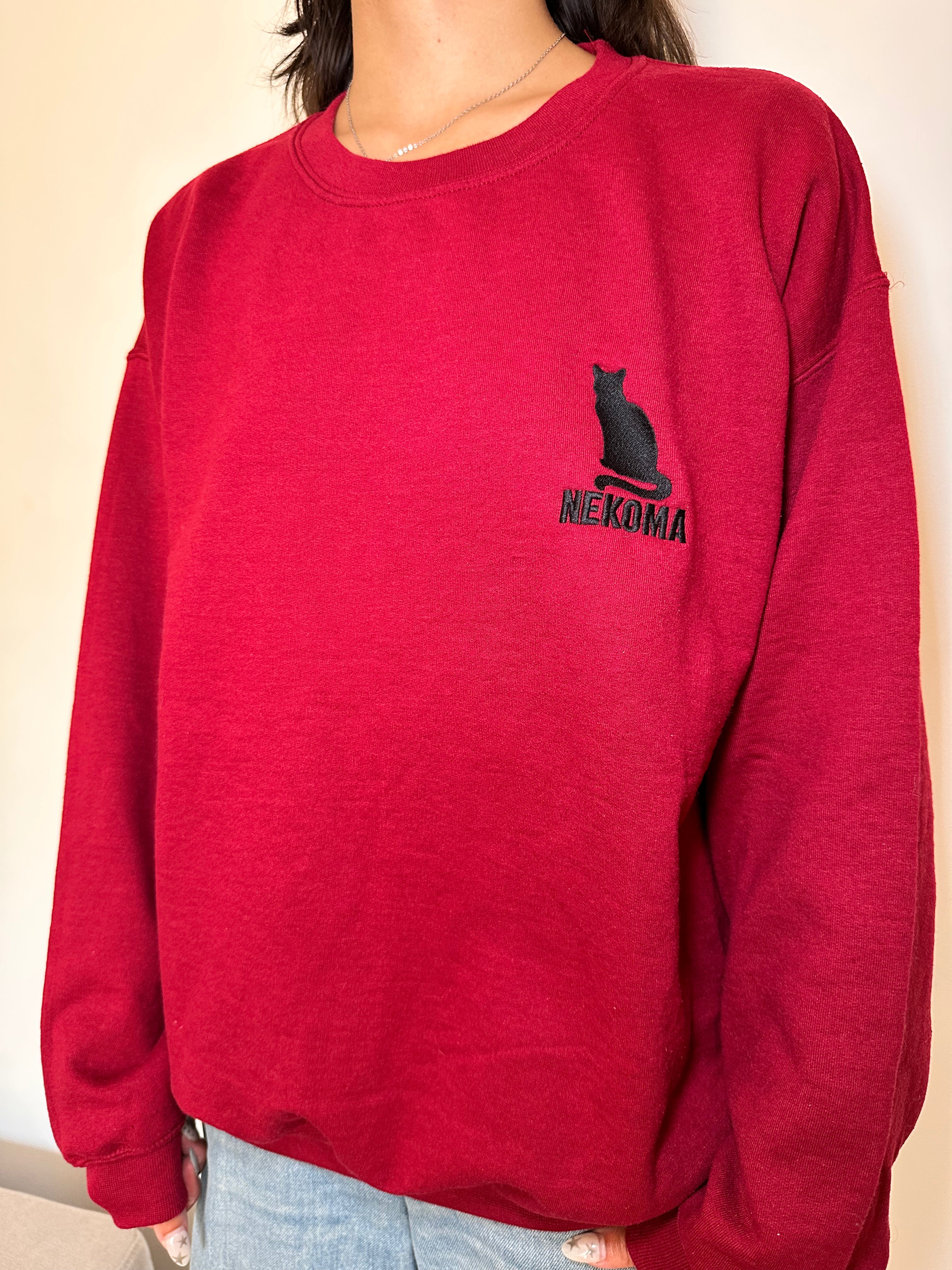 Embroidered Nekoma Haikyuu Inspired Sweatshirt PRE-ORDER